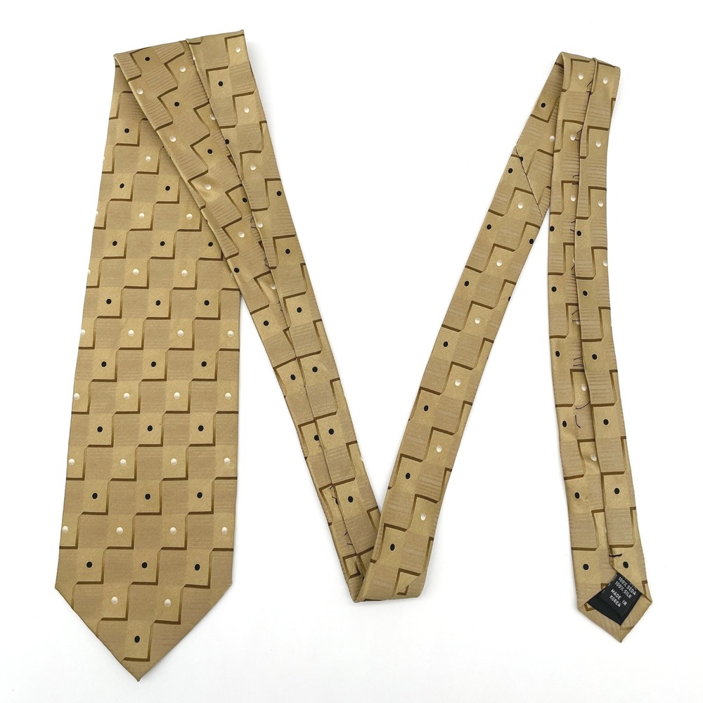 Bergamo New York Men Silk‎ Tie Classic Geometric Handmade Luxury Timeless Office